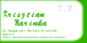 krisztian marinka business card
