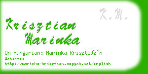 krisztian marinka business card